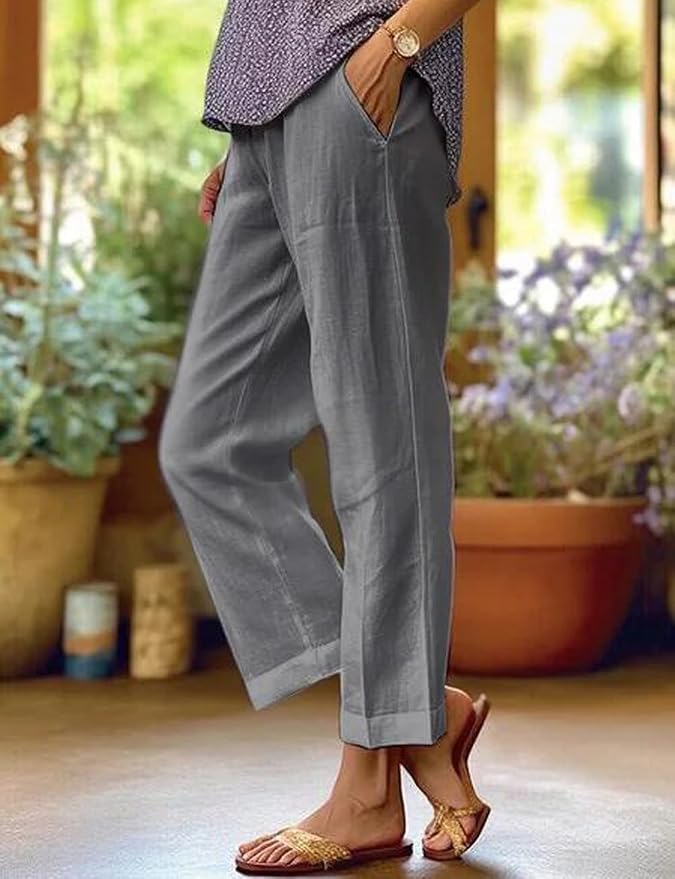 Womens Solid Straight Leg Pant 07