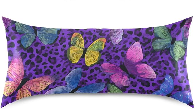 Colorful Butterflies and Purple Leopard Print