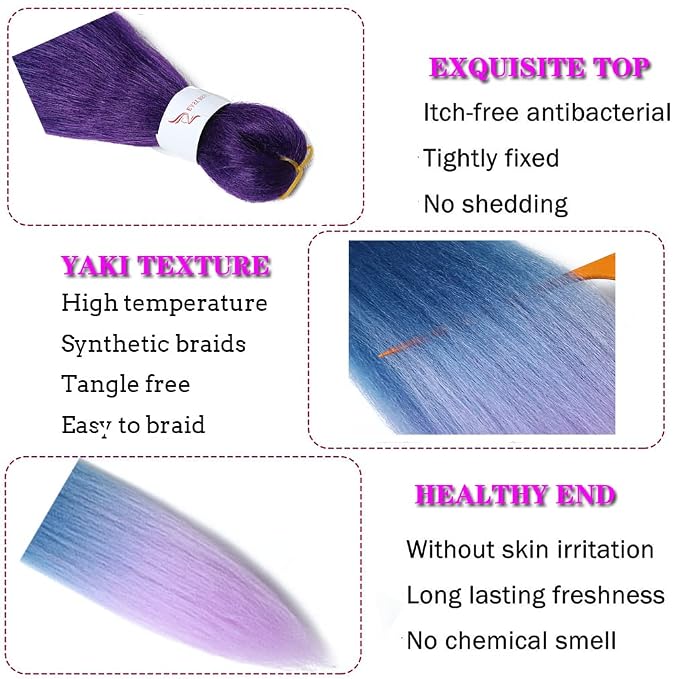 Purple-Lake Blue-Light Purple