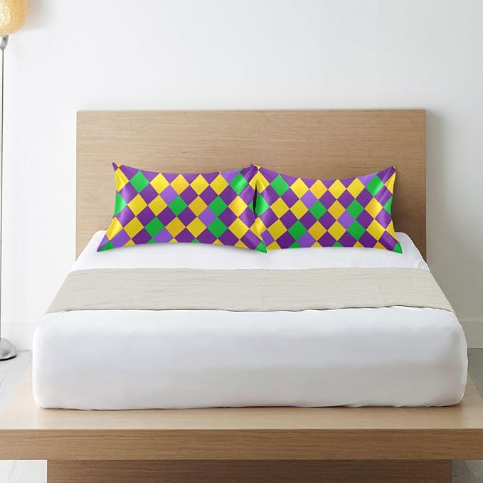Mardi Gras Argyle Purple