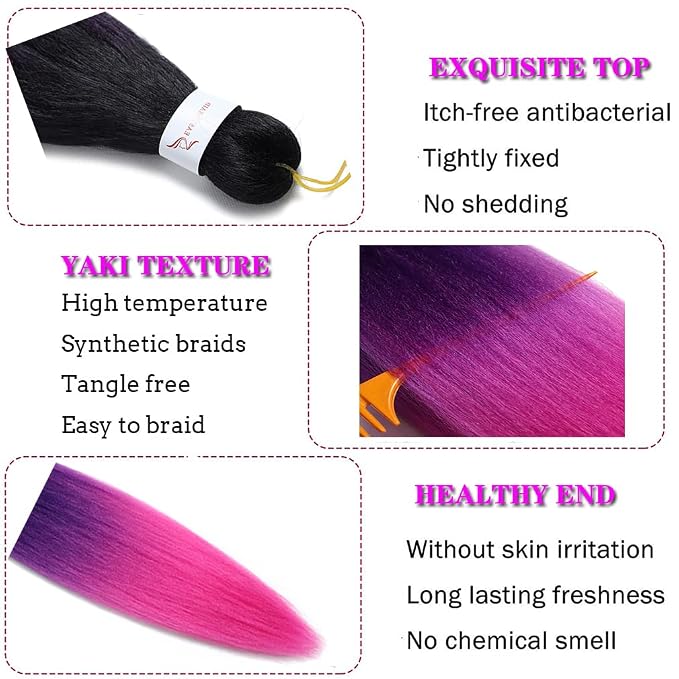 Black-Purple-Rose Red