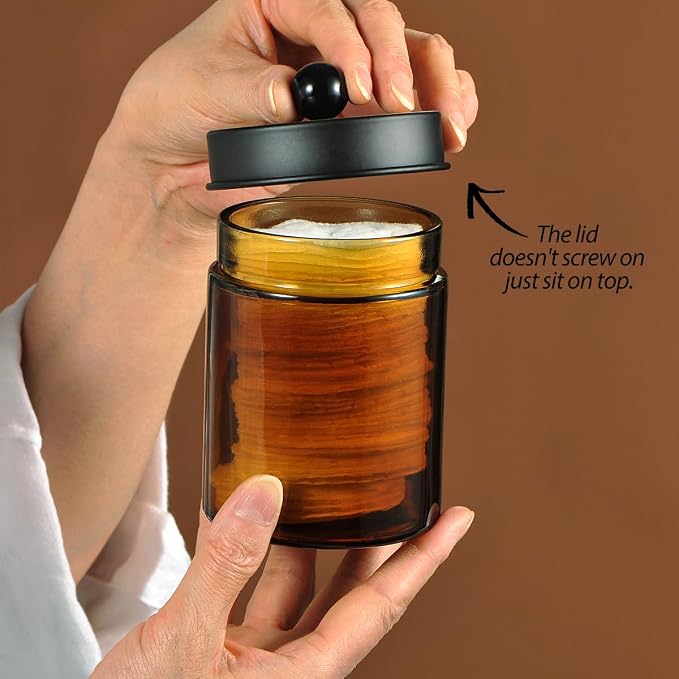 Jar Amber/Lid Black