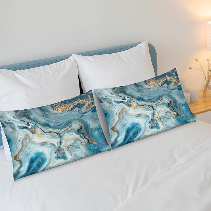 Blue Gold Marble