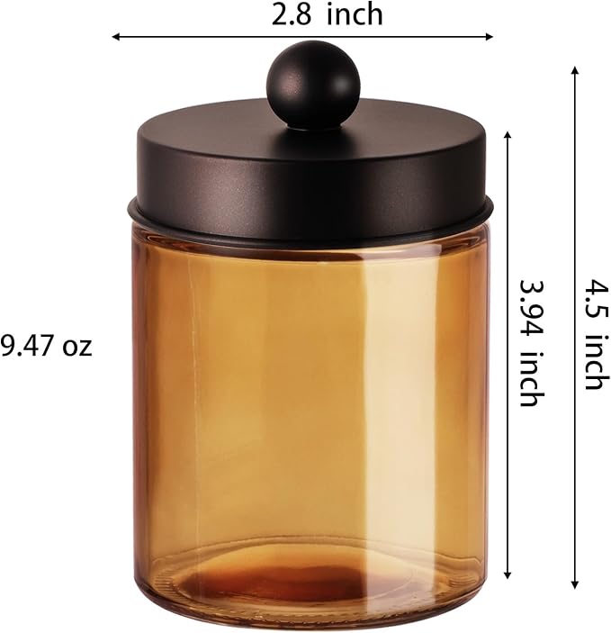 Jar Gold Amber/Lid Bronze