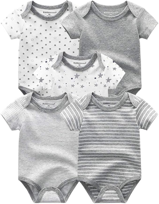 Gray Stripe & Little Stars & Print Set