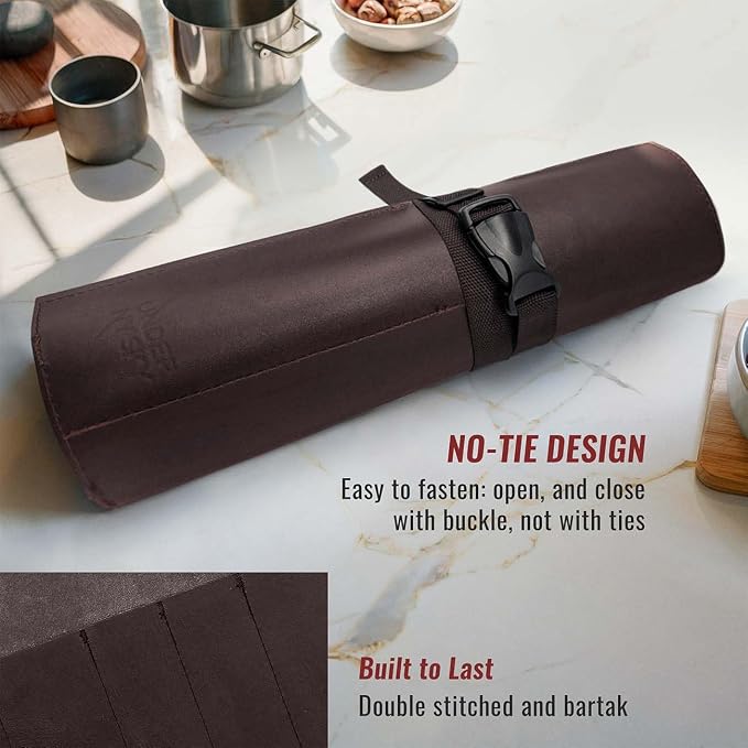 Knife Roll Brown