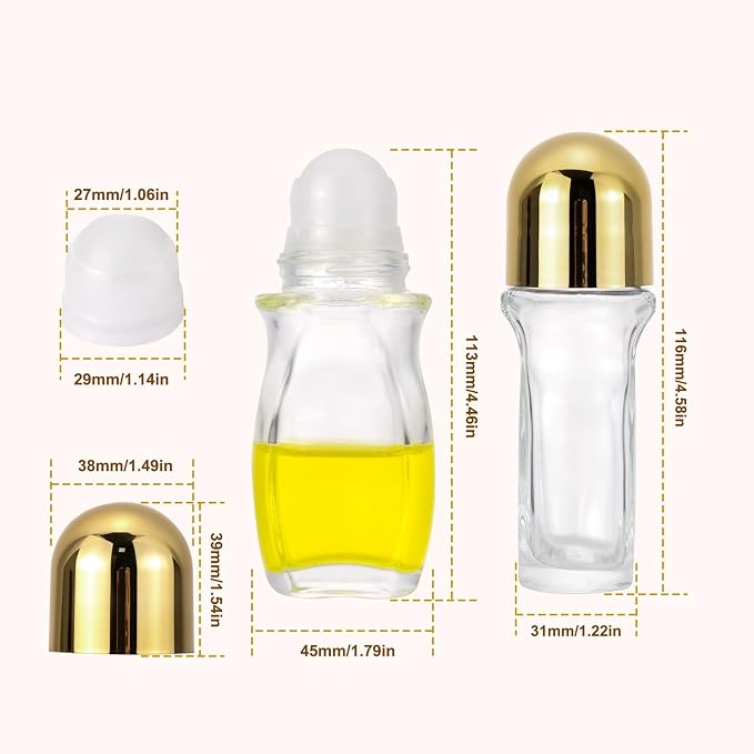 Clear with Golden Caps