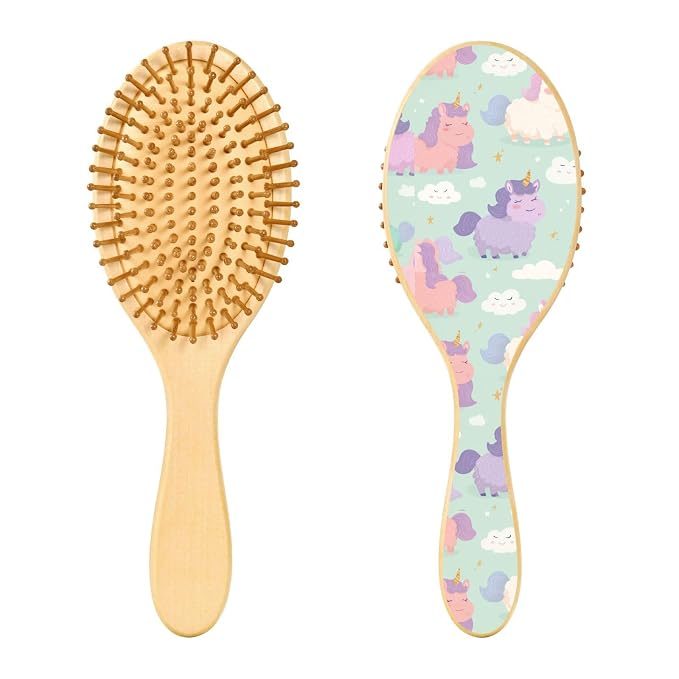 Cute Cartoon Cloud Unicorn Mint Green Purple Stars