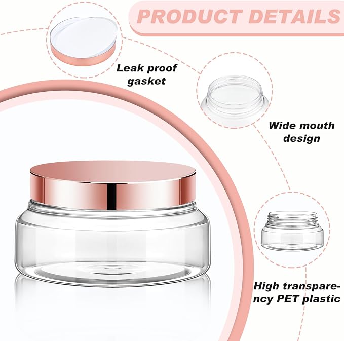 Clear, Rose Gold