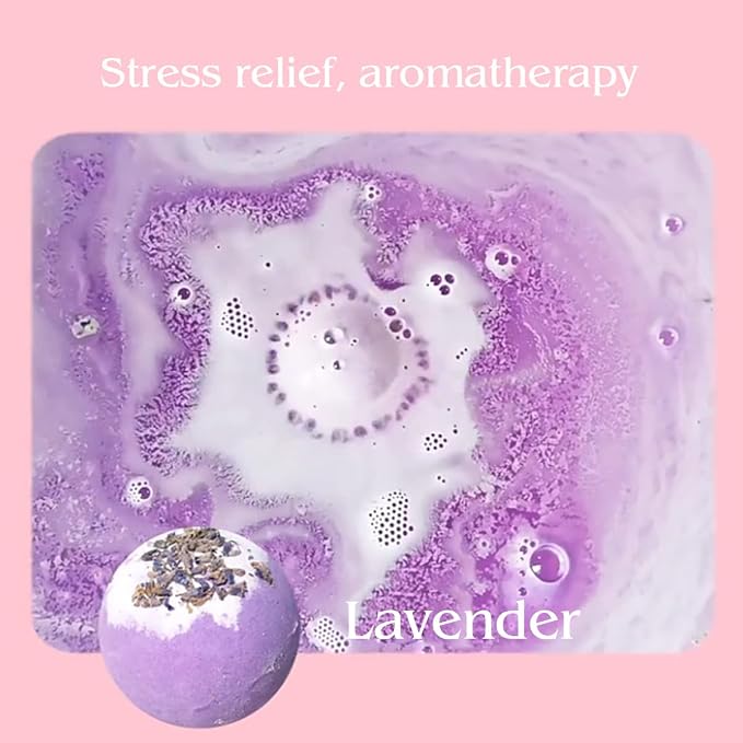 4pcs Lavender Dried Flower Bath Bombs