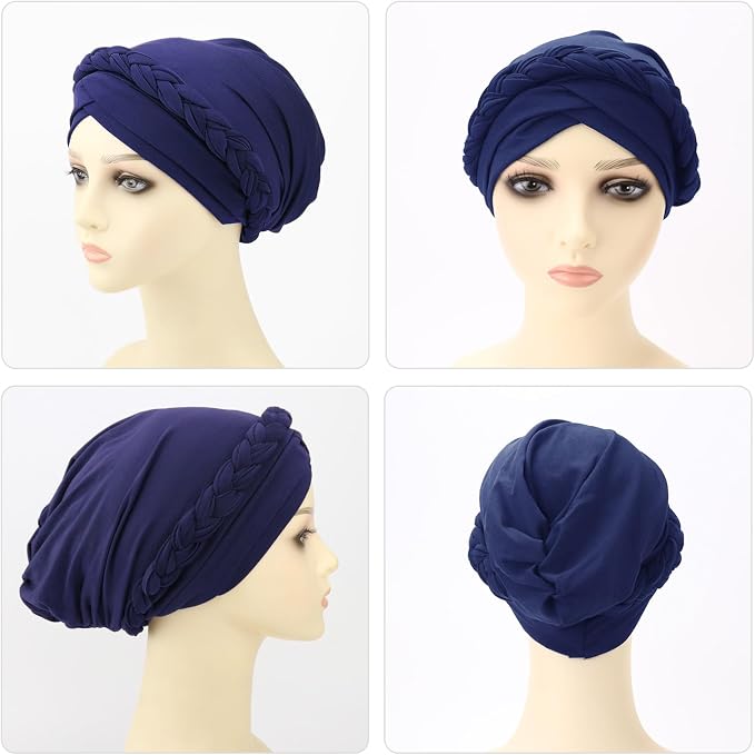 2 Pack Twisted Braid: White, Navy Blue
