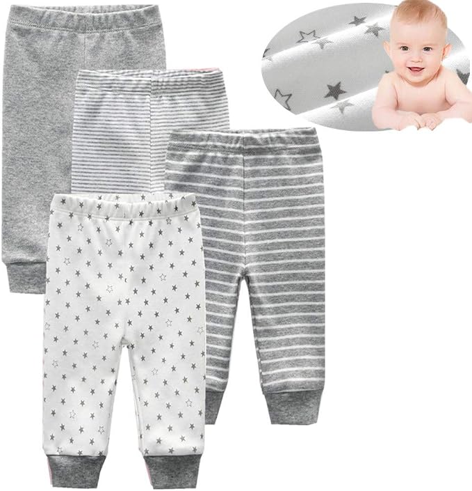 Gray Stripe & Little Stars & Print Set