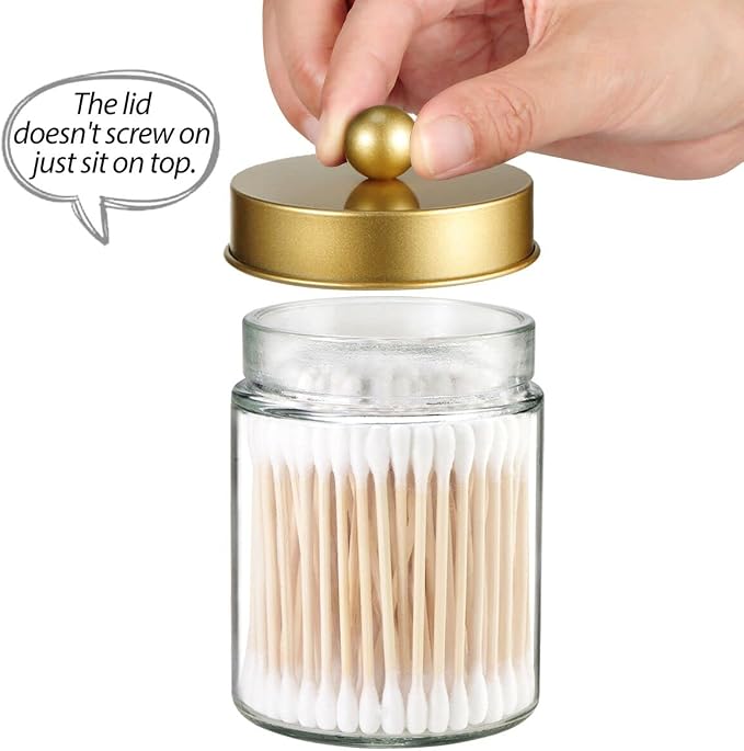 Jar Clear/Lid Gold