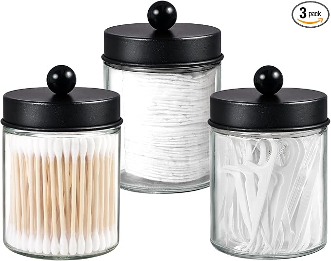 Jar Clear/Lid Black