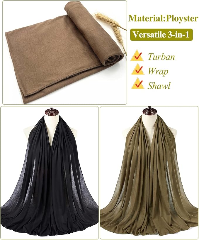 3pcs-black,camel,army Green