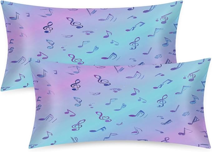 Musical Symbols Neon Blue