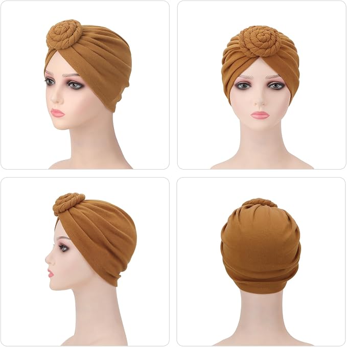 5 Pcs Donut Flower: Red, Beige, Black, Brown, Light Gray