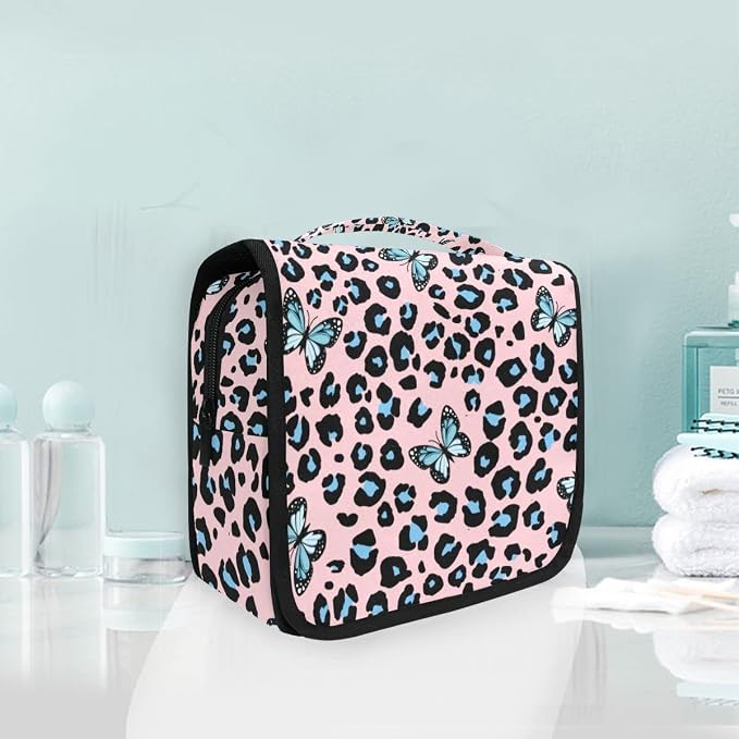 Blue Butterfly Leopard Print