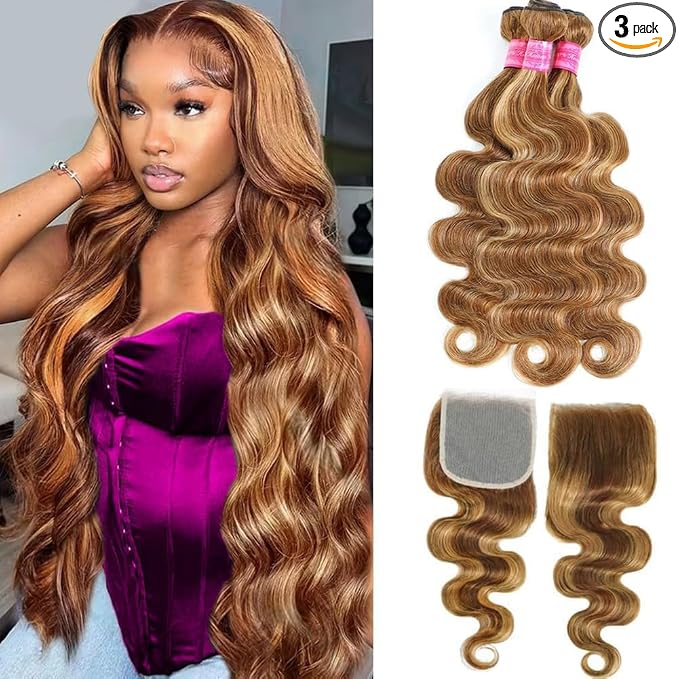 4/27 Body Wave Bundles with 5X5 Closure
