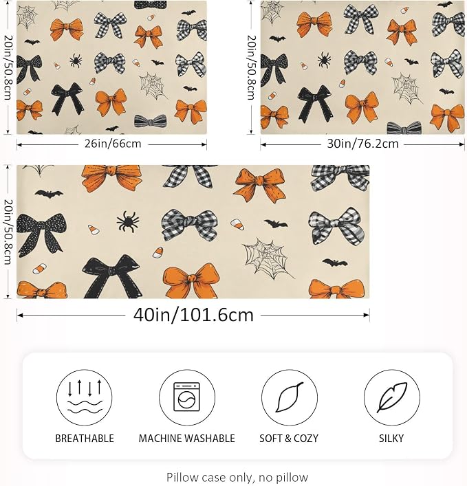Cute Halloween Bows Beige