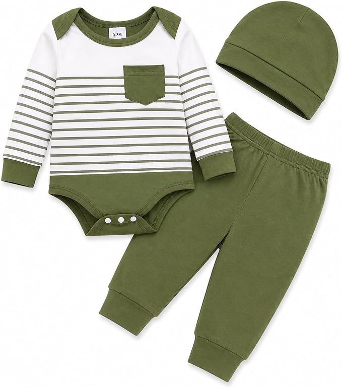 Olive Green Stripe