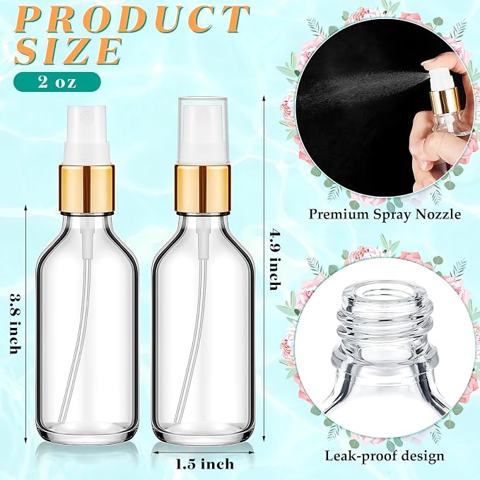 Clear with Gold Lid