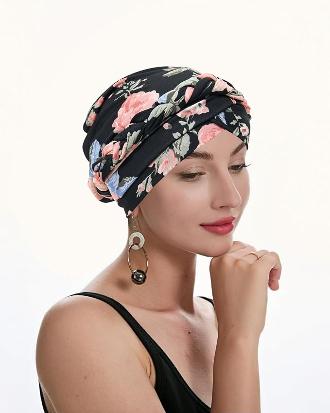Braid Floral Pink Black