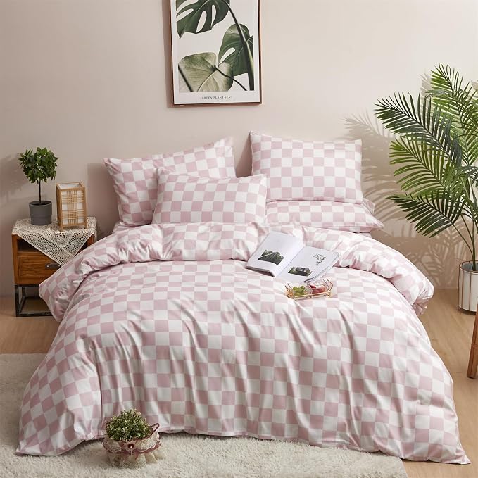 Grid Pink White