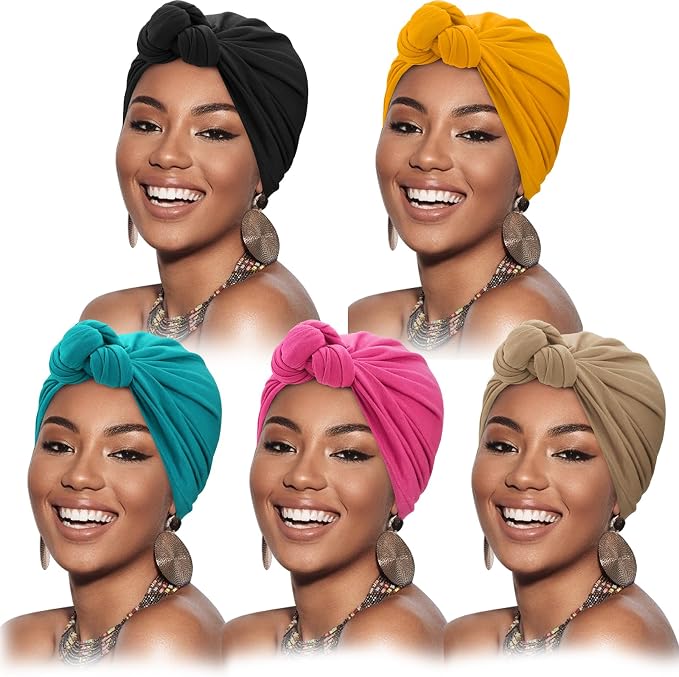 5 Pack Knotted: Mustard/Rose/Khaki/Teal/Black