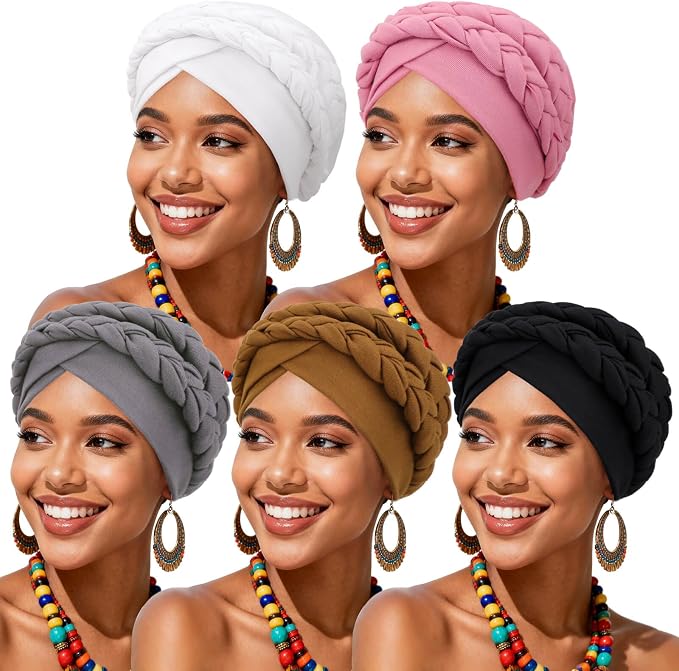 5 Pack Double Twisted: Peach Pink, Coffee, Black, White, Grey