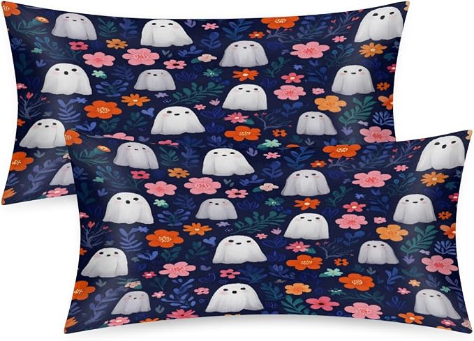 Navy Blue Flowers Ghost