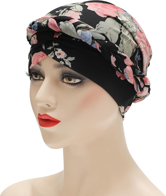Braid Floral Pink Black