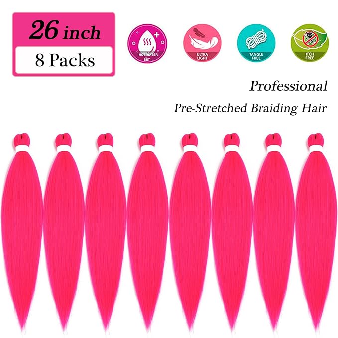 Hot Pink Braiding Hair