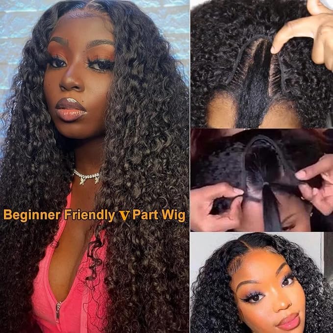 V Part Wig