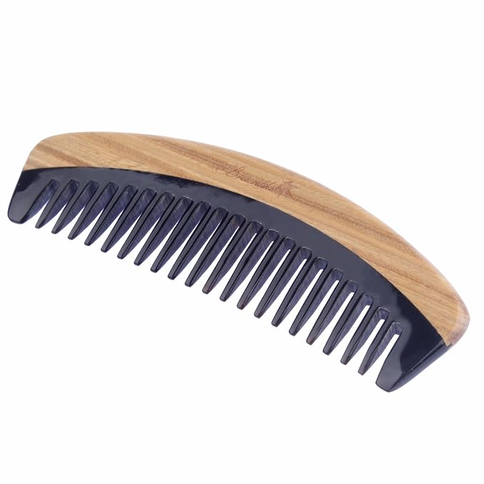 Black Buffalo Horn Wide Tooth