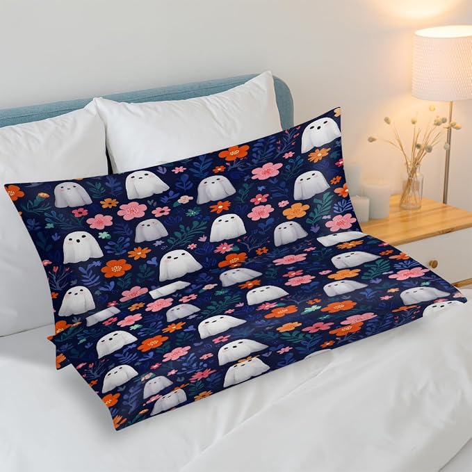 Navy Blue Flowers Ghost