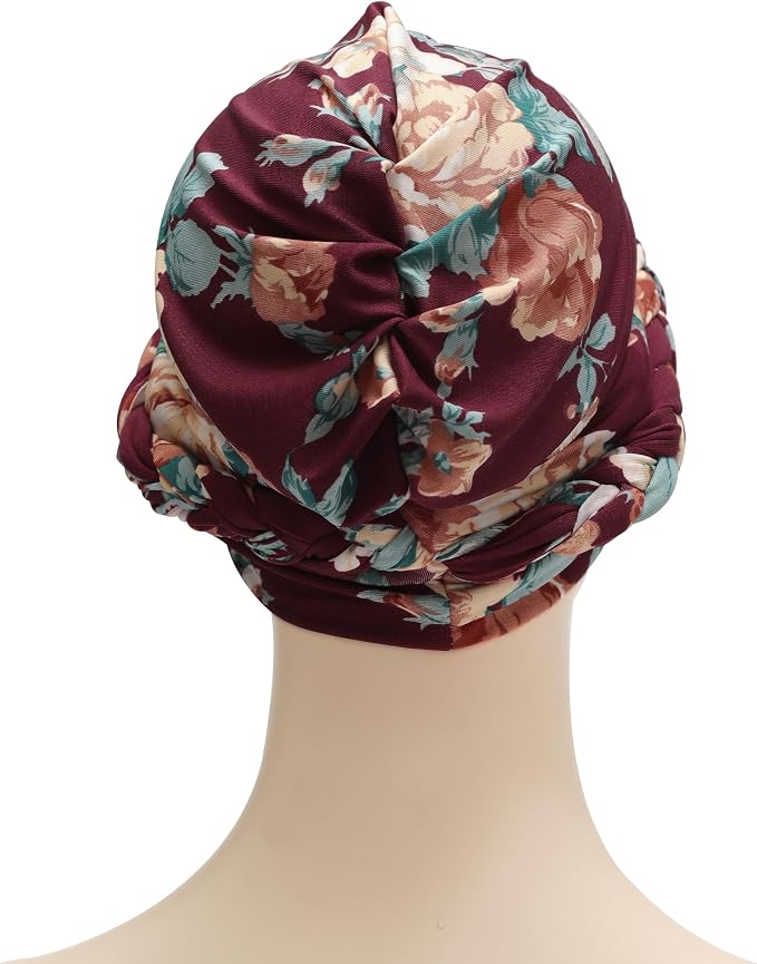 Braid Floral Burgundy