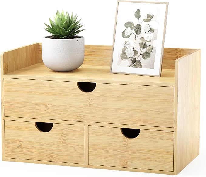 Natural-3 Drawer With Shelf
