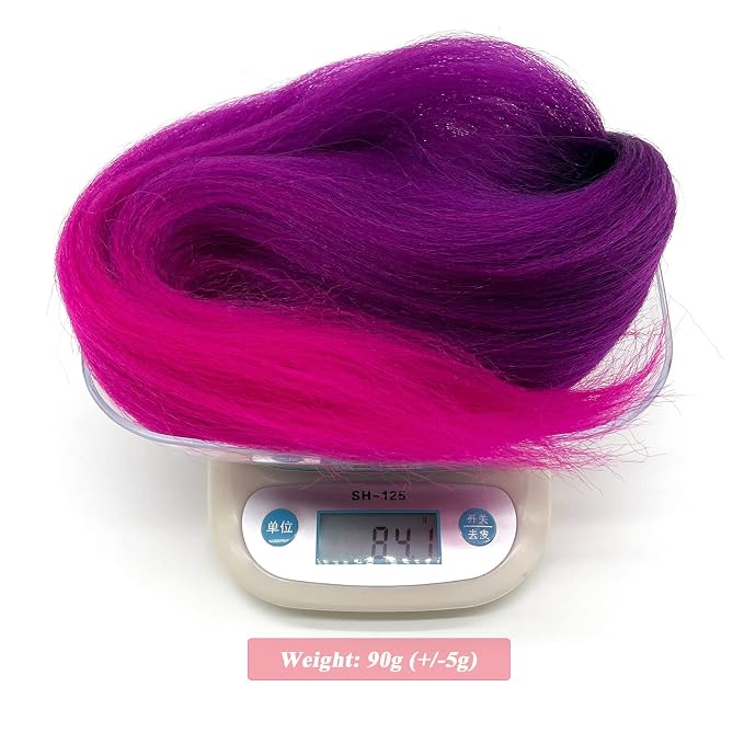1B Purple Pink Ombre Braiding Hair 3 Packs