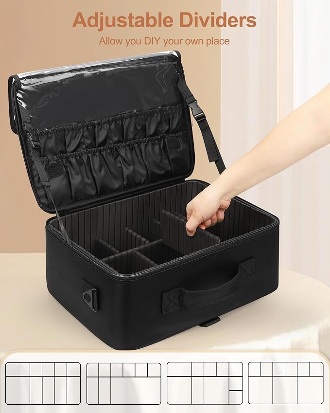 black with 3 clear bags