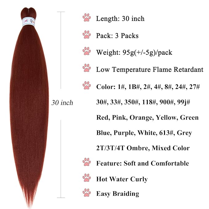 350 Braiding Hair 3 Packs