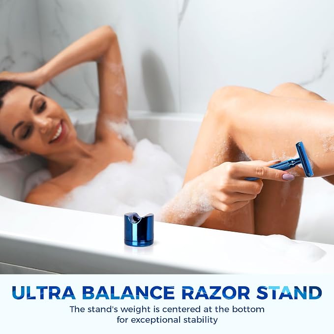Noble Blue Razor with Stand