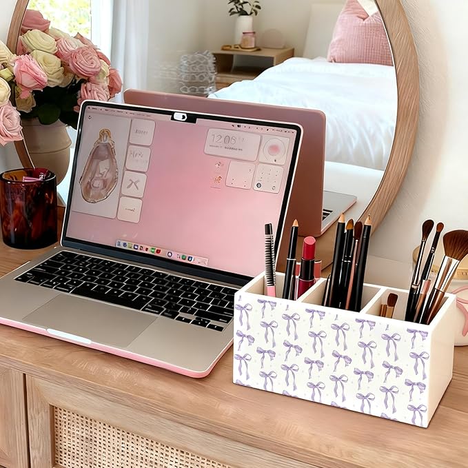 02-Purple Bow Pen Holder(1)