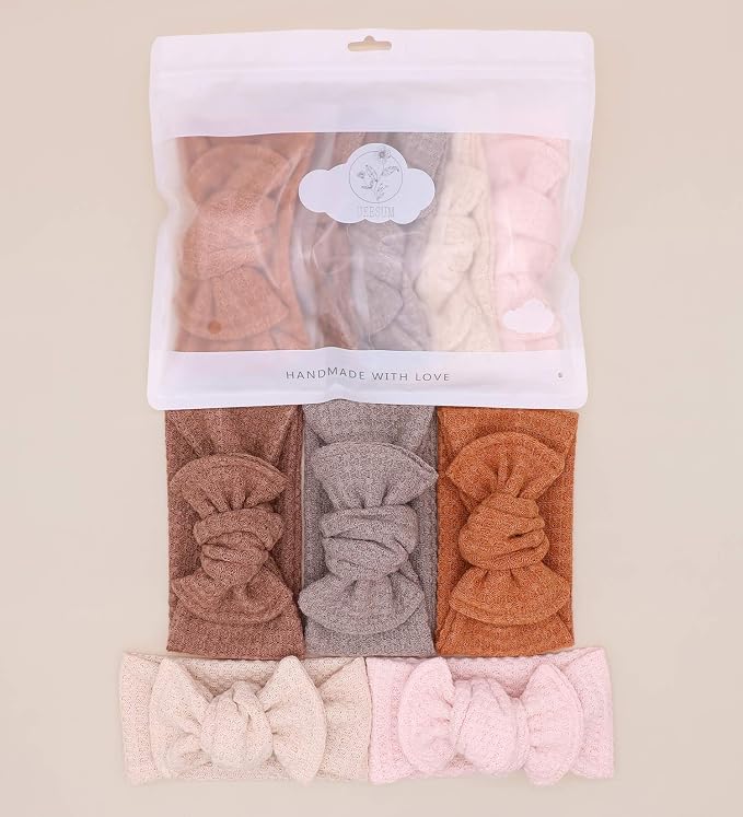 Waffle Knit Tie-on Headwrap