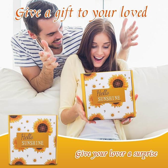 Yellow Sunflower Theme Gift Baskets - 8 Sets