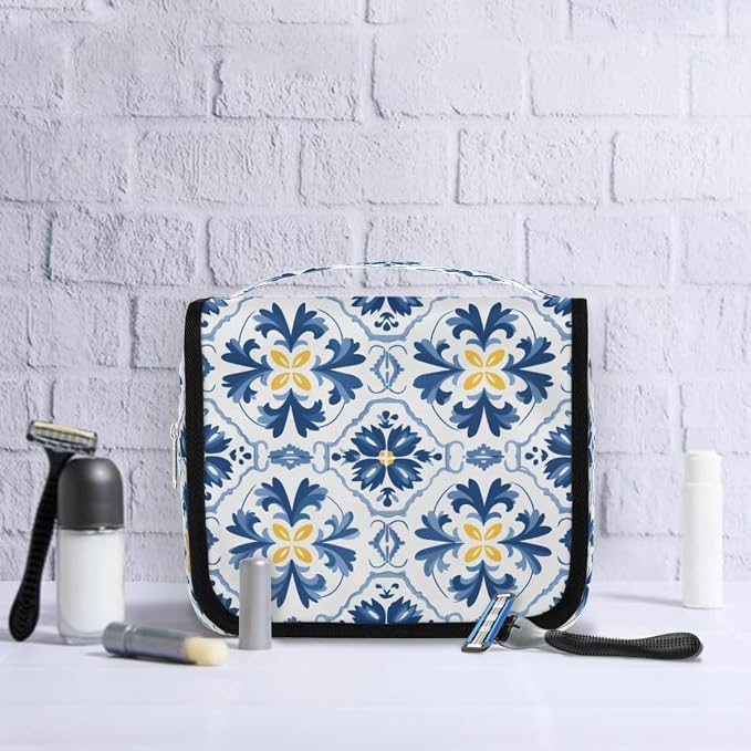 Z Abstract Blue Yellow Floral