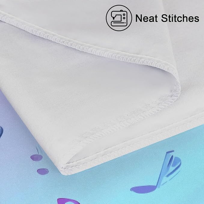 Musical Symbols Neon Blue