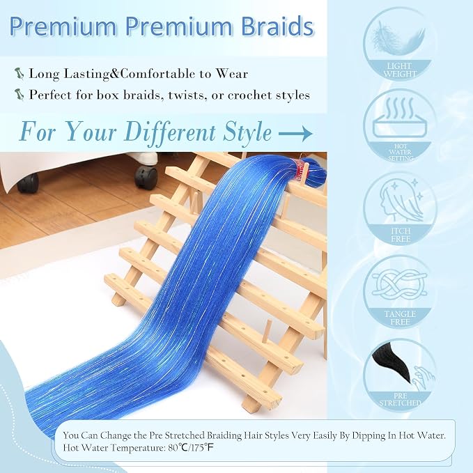 blue mix tinsel