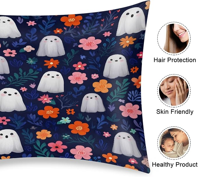 Navy Blue Flowers Ghost