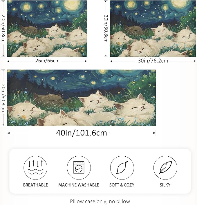 Laying Ragdoll Cats Floral Starry Night